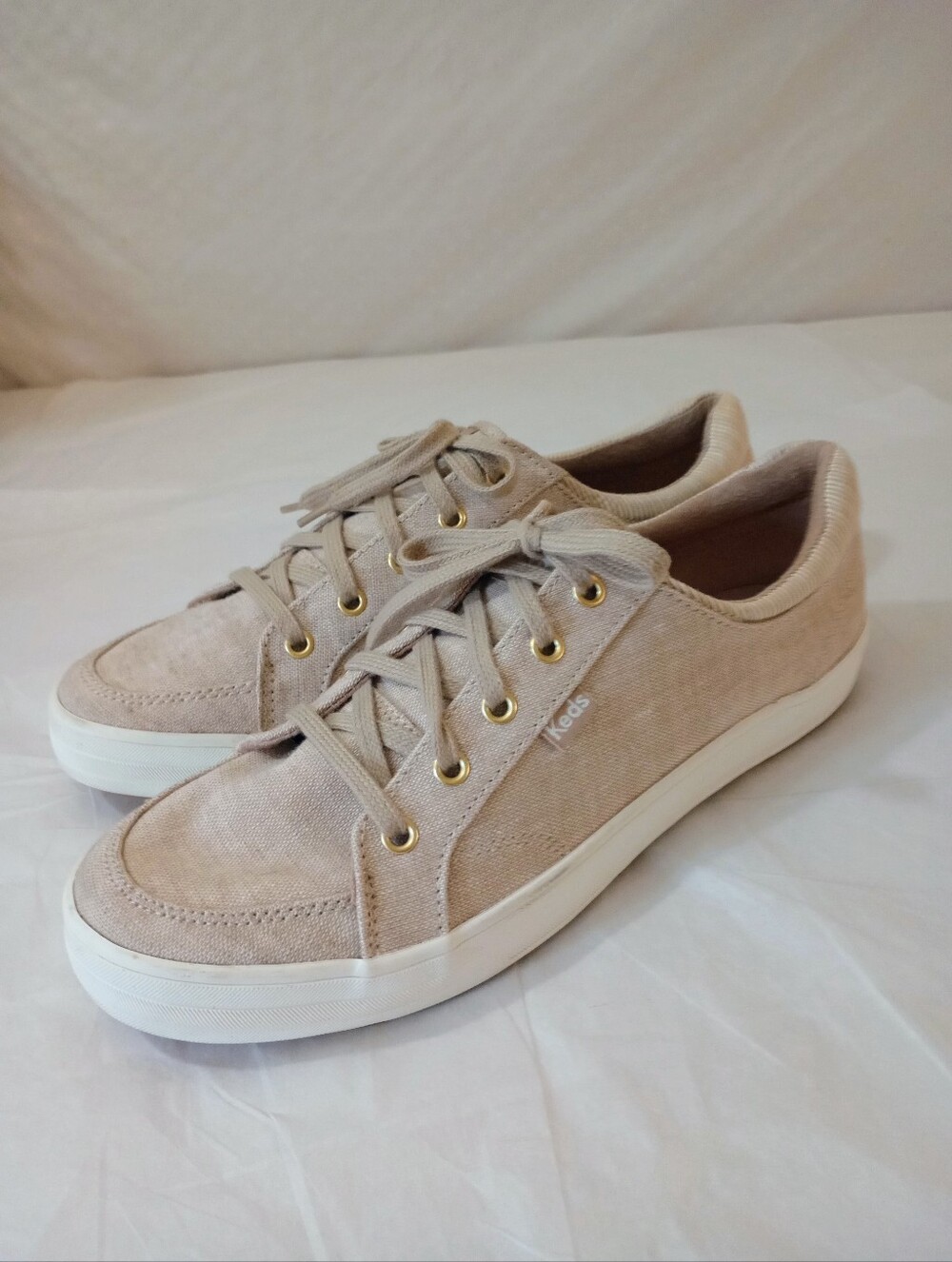 Keds Women's Canvas Low-Top Sneakers in Beige